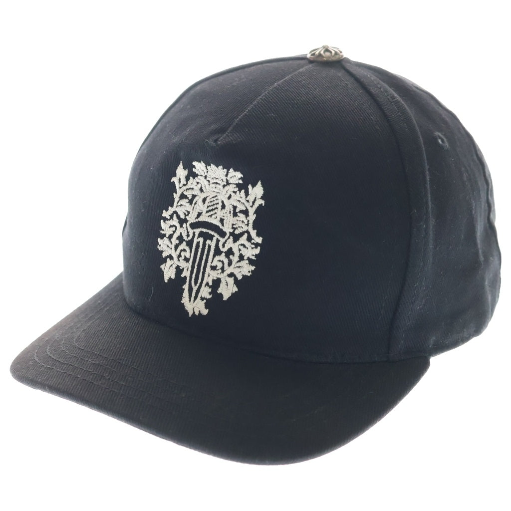 CHROME HEARTS(クロムハーツ) TRUCKER CAP デニムトラッカー ヴァインダガー刺繍 クロスボール付き キャップ ブラック