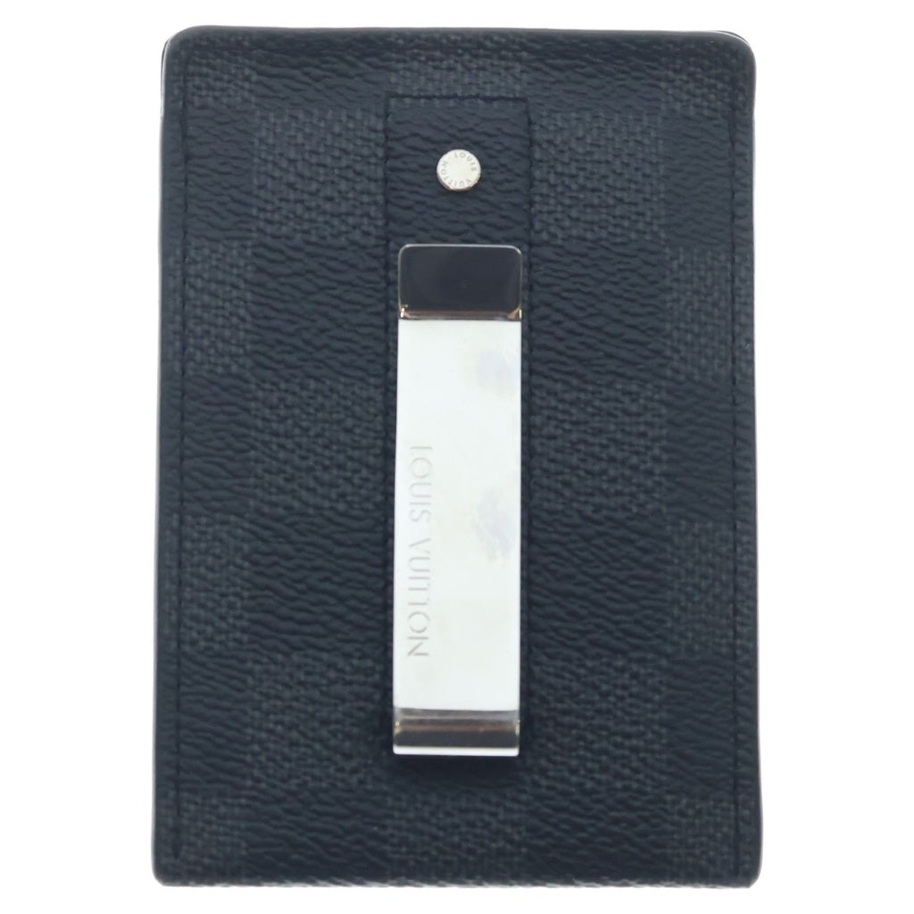 LOUIS VUITTON(ルイヴィトン) ポルトカルトパンス ダミエグラフィット レザー カードケース マネークリップ ブラック N60246 RFID