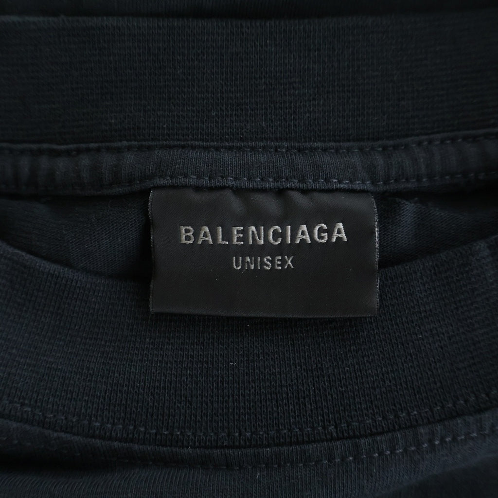 BALENCIAGA(バレンシアガ) 25SS セキュリティ ロゴ プリント カットソー ブラック 831305 TSVF9