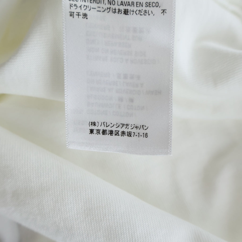 BALENCIAGA(バレンシアガ) デストロイ ロゴプリント 半袖 カットソー Tシャツ ホワイト KT93 651795