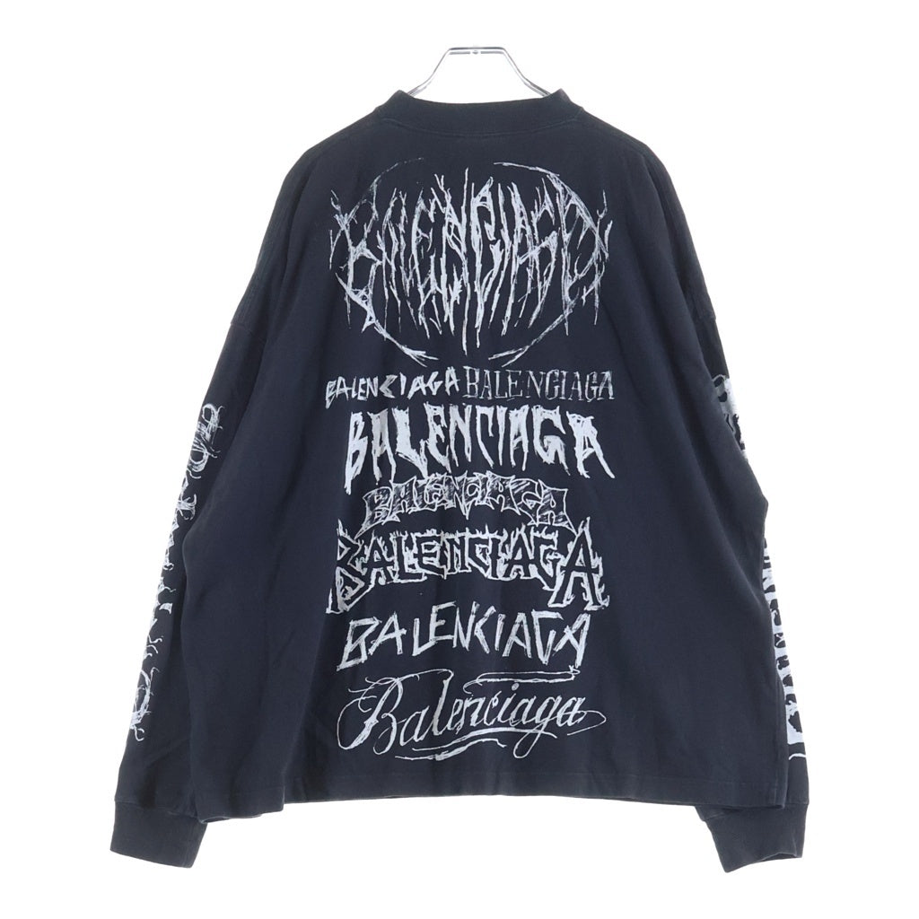 BALENCIAGA(バレンシアガ) 24SS Metal Logo Print Long Sleeve Tee ロング スリーブ Tシャツ 長袖カットソー ホワイト 699191 TPV02