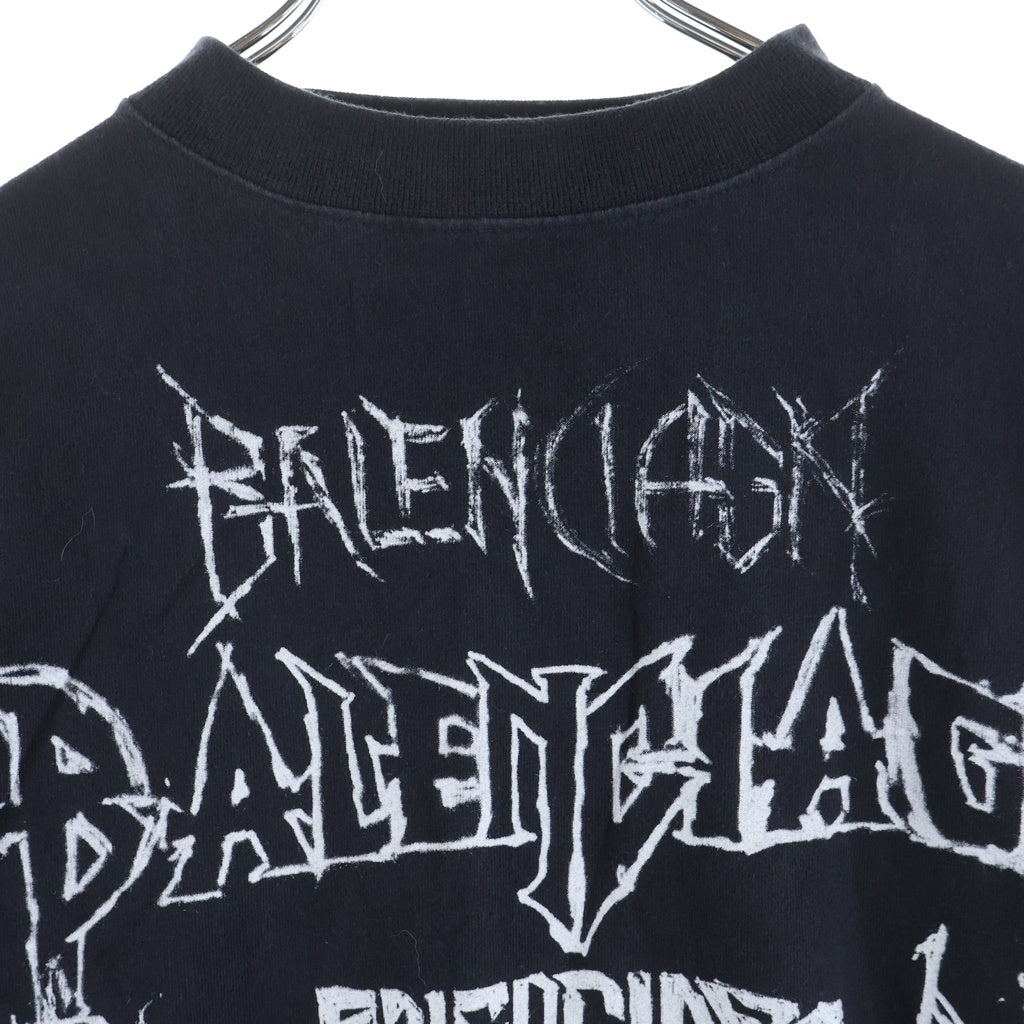 BALENCIAGA(バレンシアガ) 24SS Metal Logo Print Long Sleeve Tee ロング スリーブ Tシャツ 長袖カットソー ホワイト 699191 TPV02