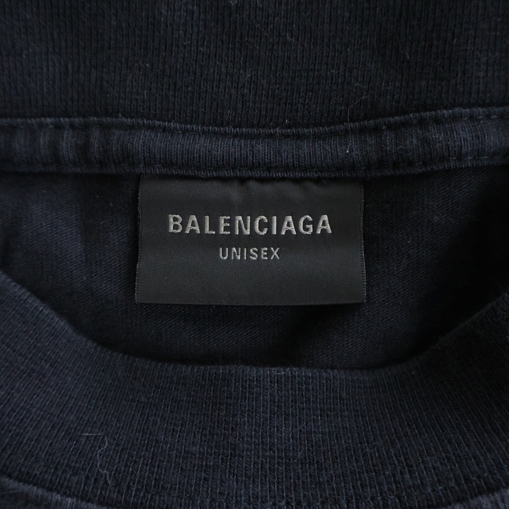 BALENCIAGA(バレンシアガ) 24SS Metal Logo Print Long Sleeve Tee ロング スリーブ Tシャツ 長袖カットソー ホワイト 699191 TPV02