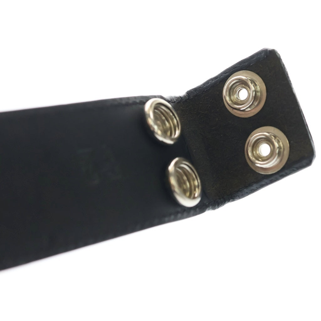 CHROME HEARTS(クロムハーツ) 1.5 STRAP CEMETERY 1.5inch セメタリークロスパッチ レザーベルト ブラック