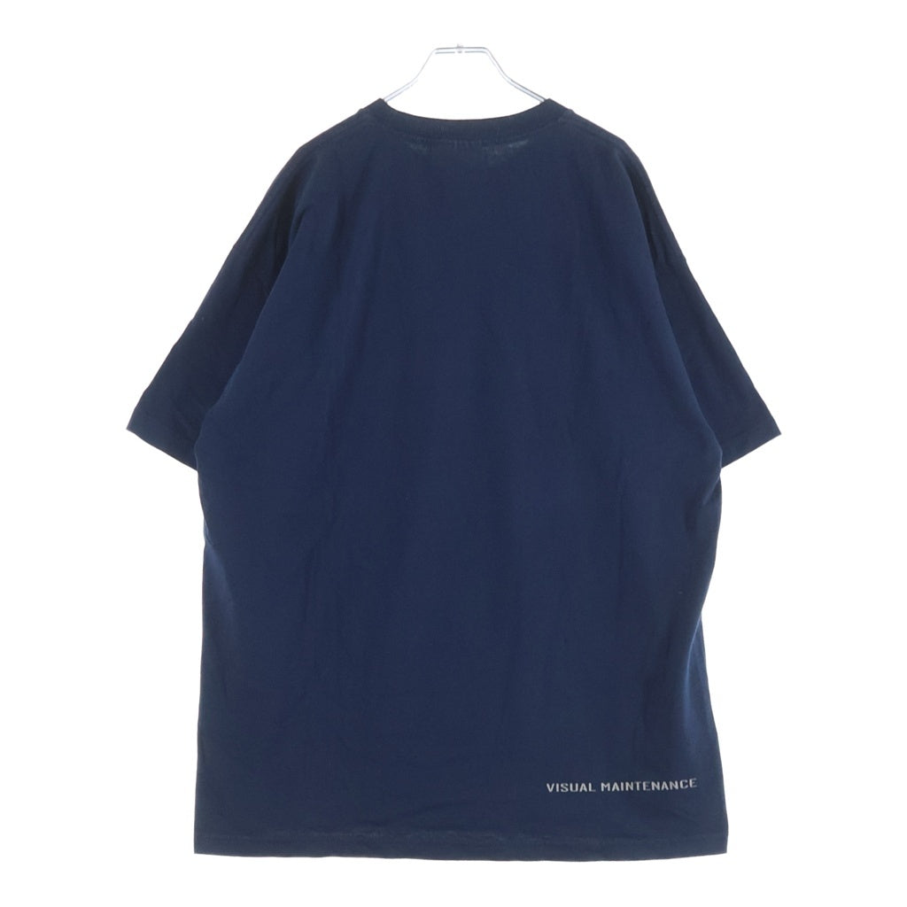 NO BRAND(ノーブランド) SUBWARE プリント 半袖Tシャツ カットソー ネイビー