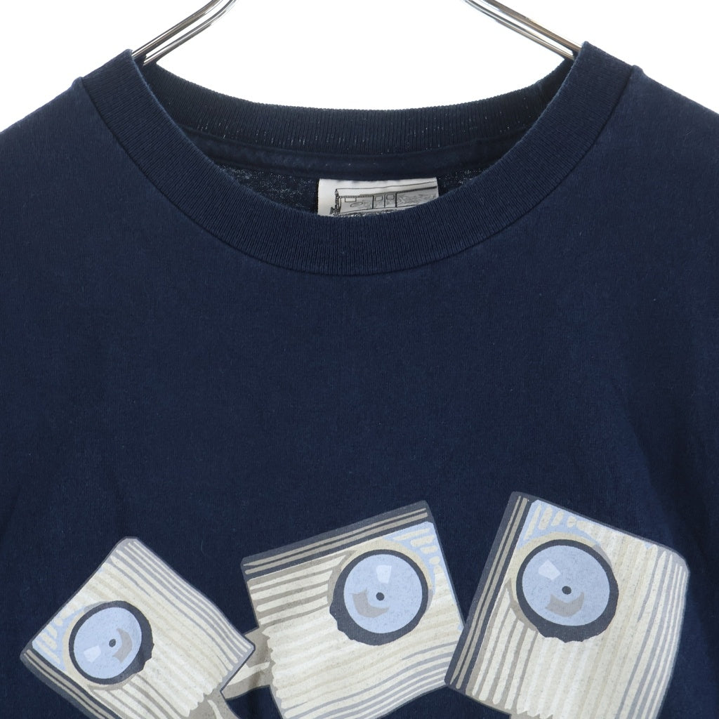 NO BRAND(ノーブランド) SUBWARE プリント 半袖Tシャツ カットソー ネイビー