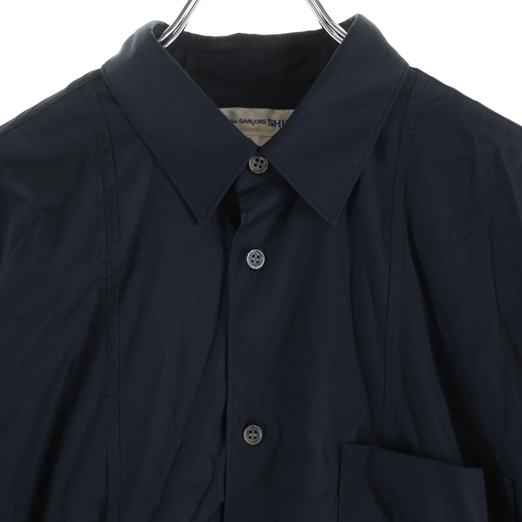 COMME des GARCONS(コムデギャルソン) 23SS Cotton Poplin Shirt コットン ポプリン 長袖シャツ ブラック FK-B023