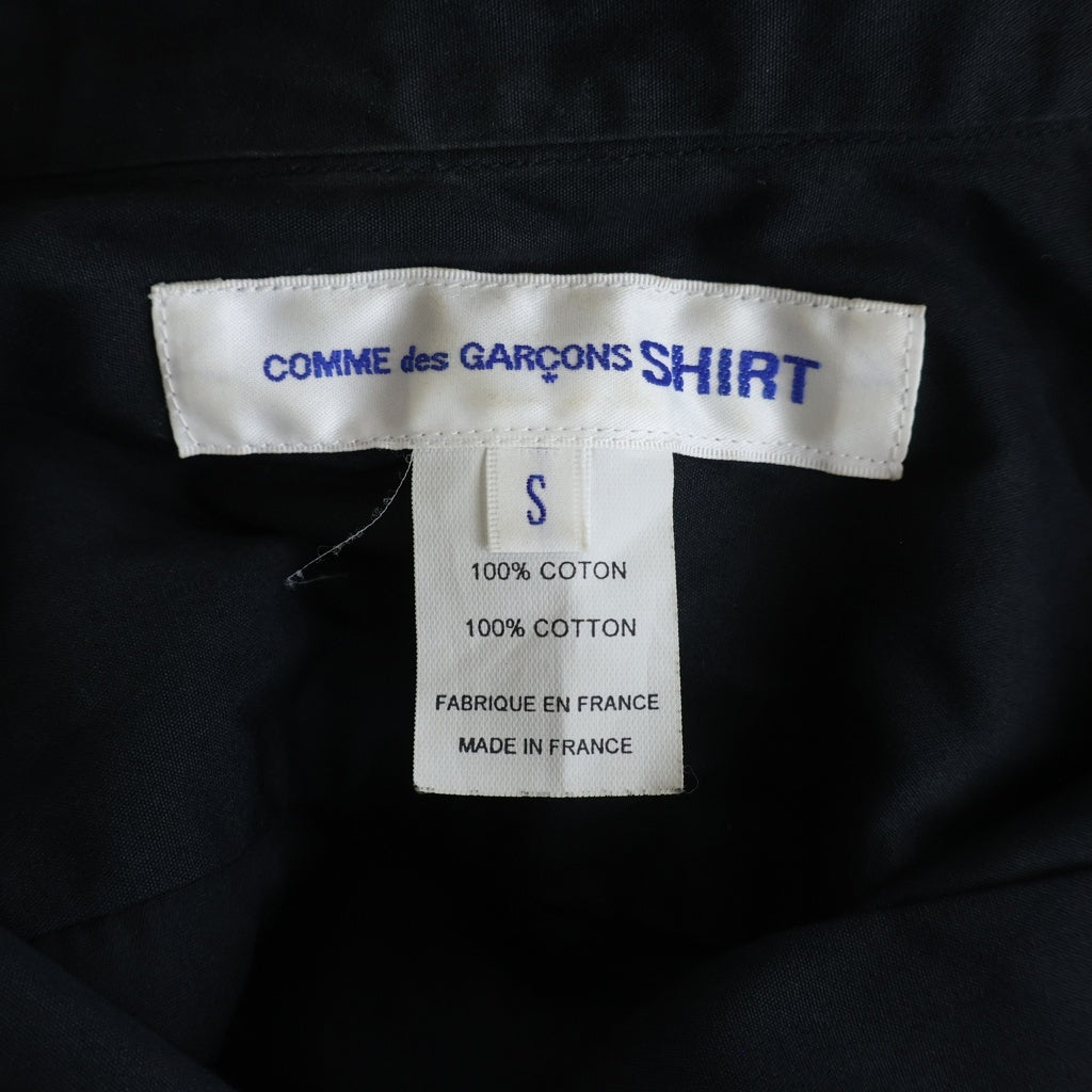 COMME des GARCONS(コムデギャルソン) 23SS Cotton Poplin Shirt コットン ポプリン 長袖シャツ ブラック FK-B023