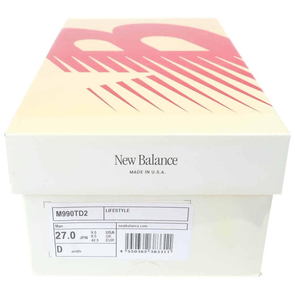New Balance(ニューバランス) M990TD2 スウェード ローカットスニーカー グレー