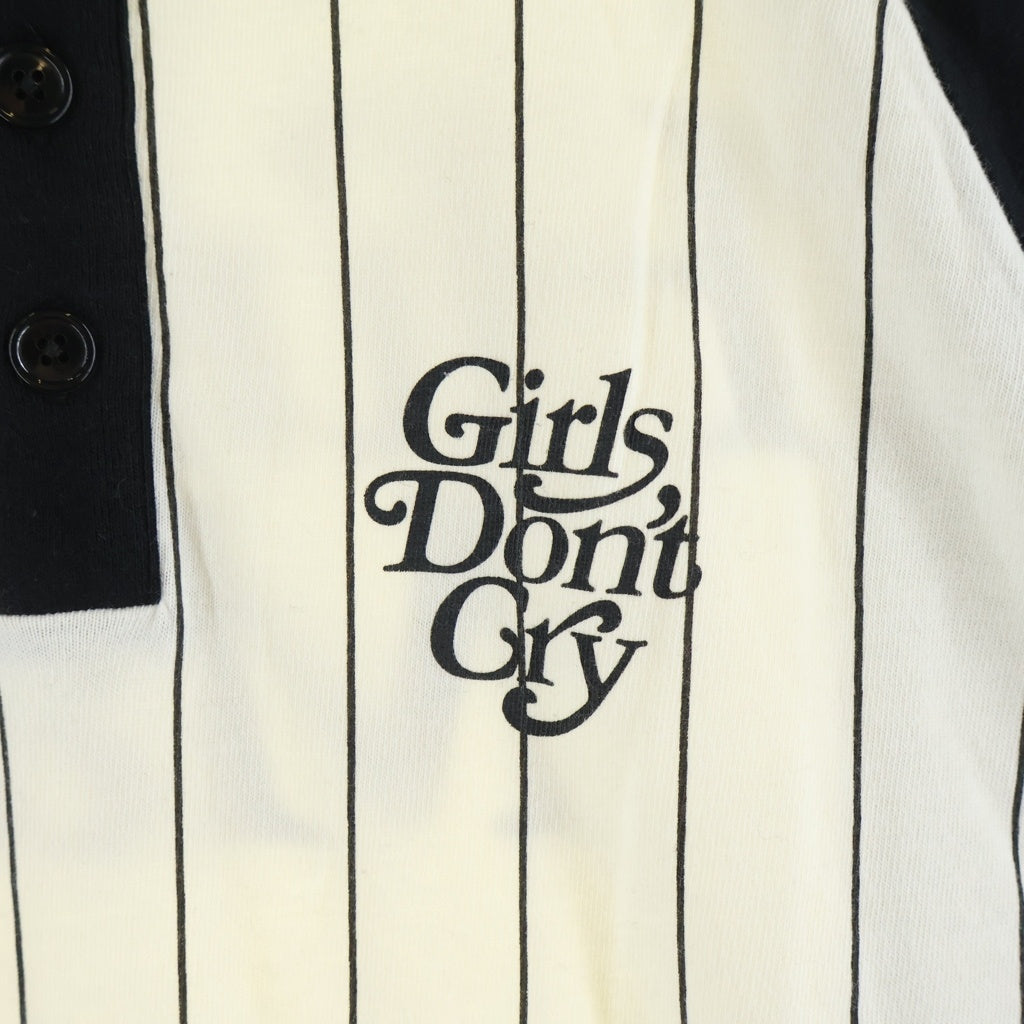 HUMAN MADE(ヒューマンメイド) Girls Don't Cry xガールズ ドント クライ GDC ベースボール 3/4 Tシャツ ホワイト/ブラック