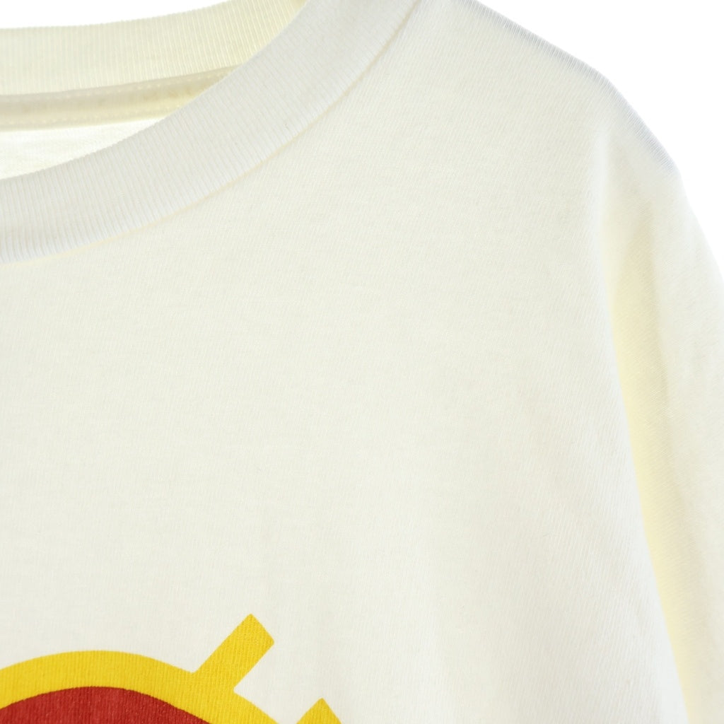 HUMAN MADE(ヒューマンメイド) フロント ハートロゴグラフィック プリント クルーネック 長袖 ロングスリーブTシャツ カットソー ホワイト