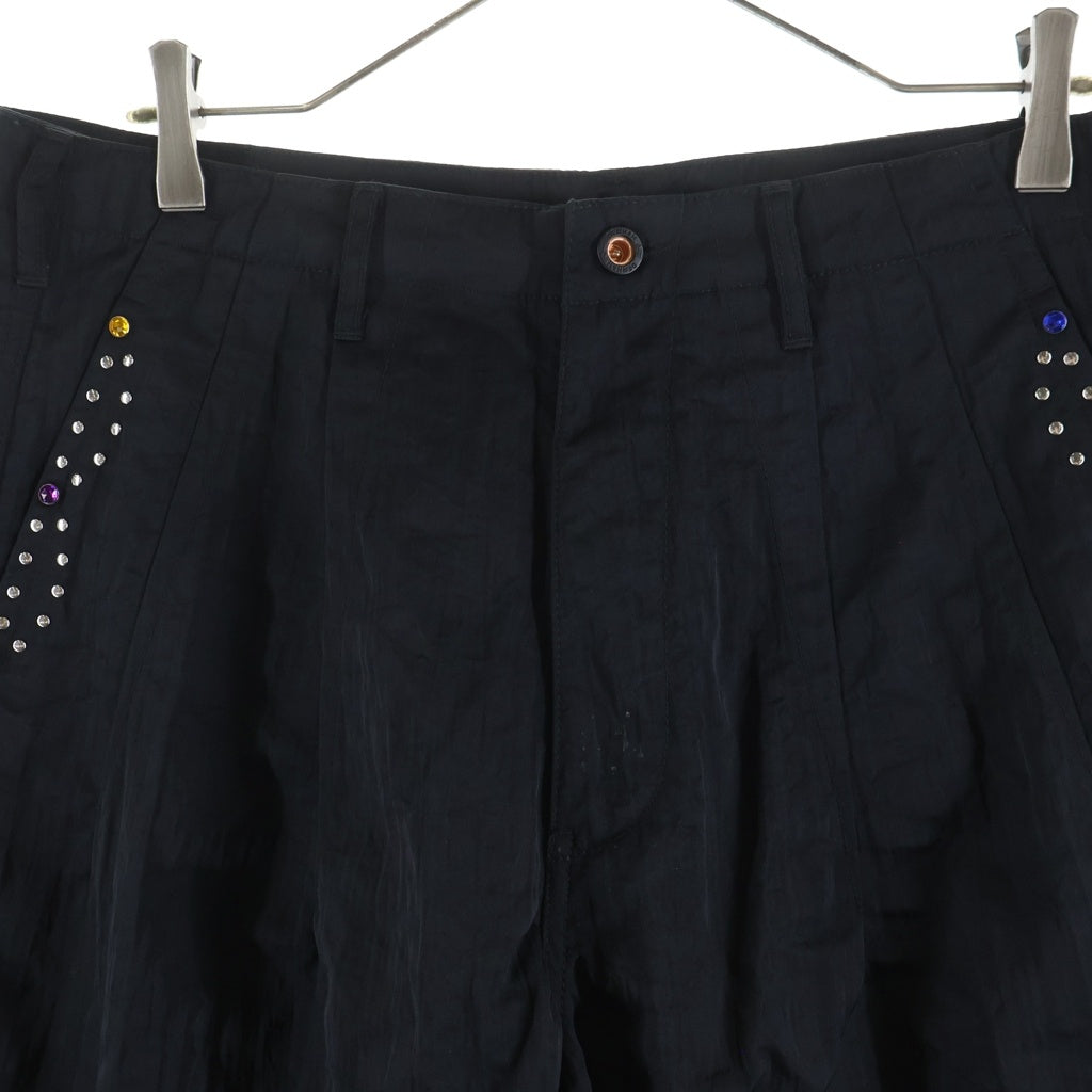 DENHAM(デンハム) スタッズ ナイロン パンツ ブラック 27211-2-10005