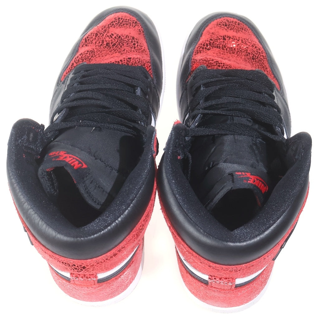 NIKE(ナイキ) AIR JORDAN1 RETRO HIGH OG RUBY エアジョーダン1 レトロ レザーハイカットスニーカー レッド/ホワイト US10/27cm FD2596-602