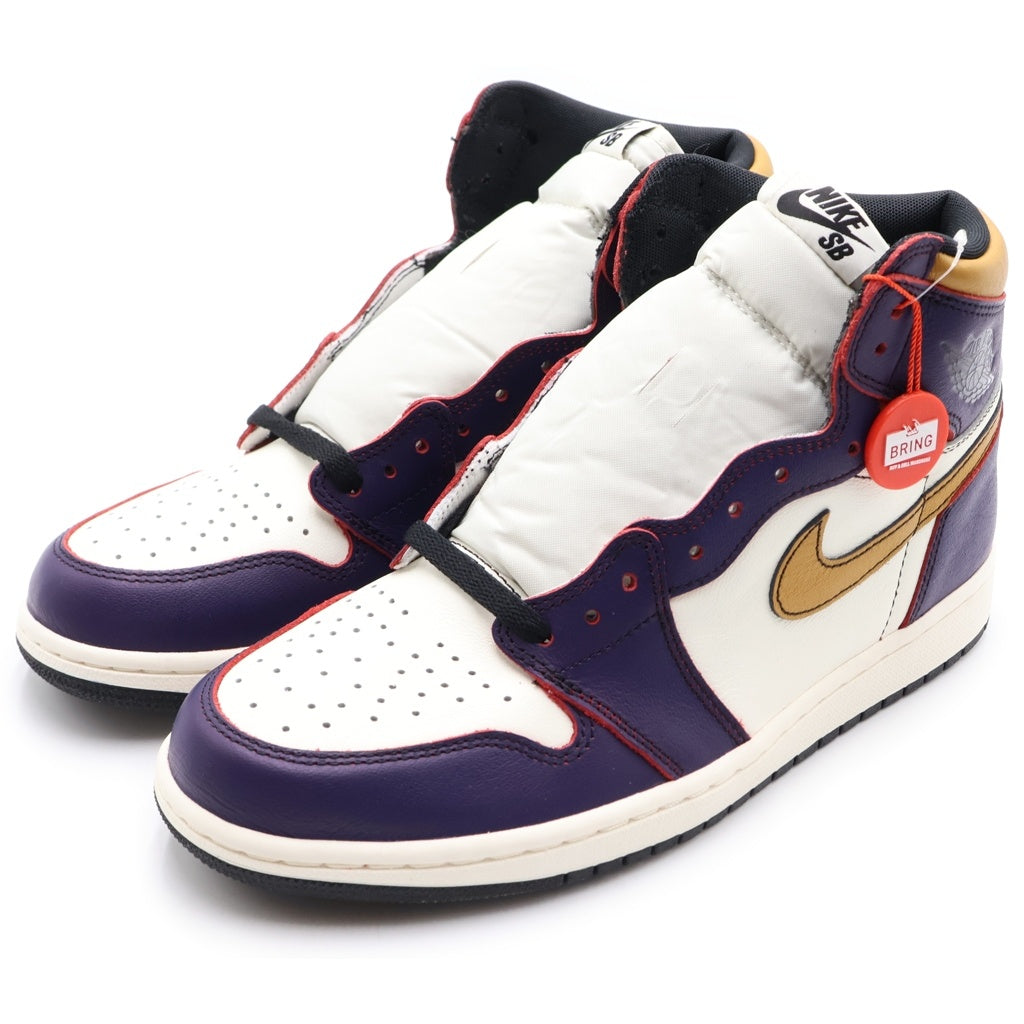 NIKE(ナイキ) AIR JORDAN 1 HIGH OG DEFIANT LA TO CHICAGO エアジョーダン1 エルエートゥーシカゴ ハイカットスニーカー ホワイト/パープル US10/28.0cm CD6578-507