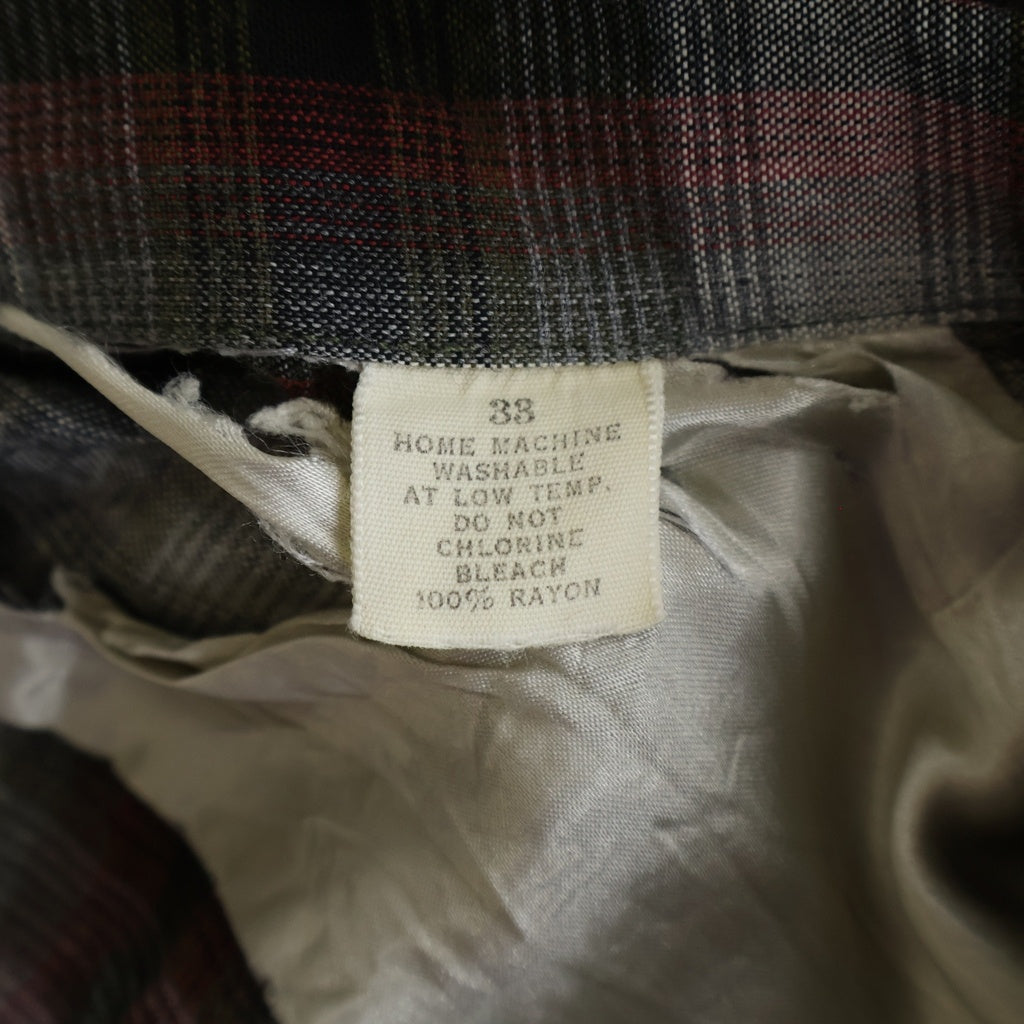 VINTAGE(ヴィンテージ) 50S-60S VINTAGE ARROW アロー レーヨン オンブレチェック 長袖シャツ レッド/グレー