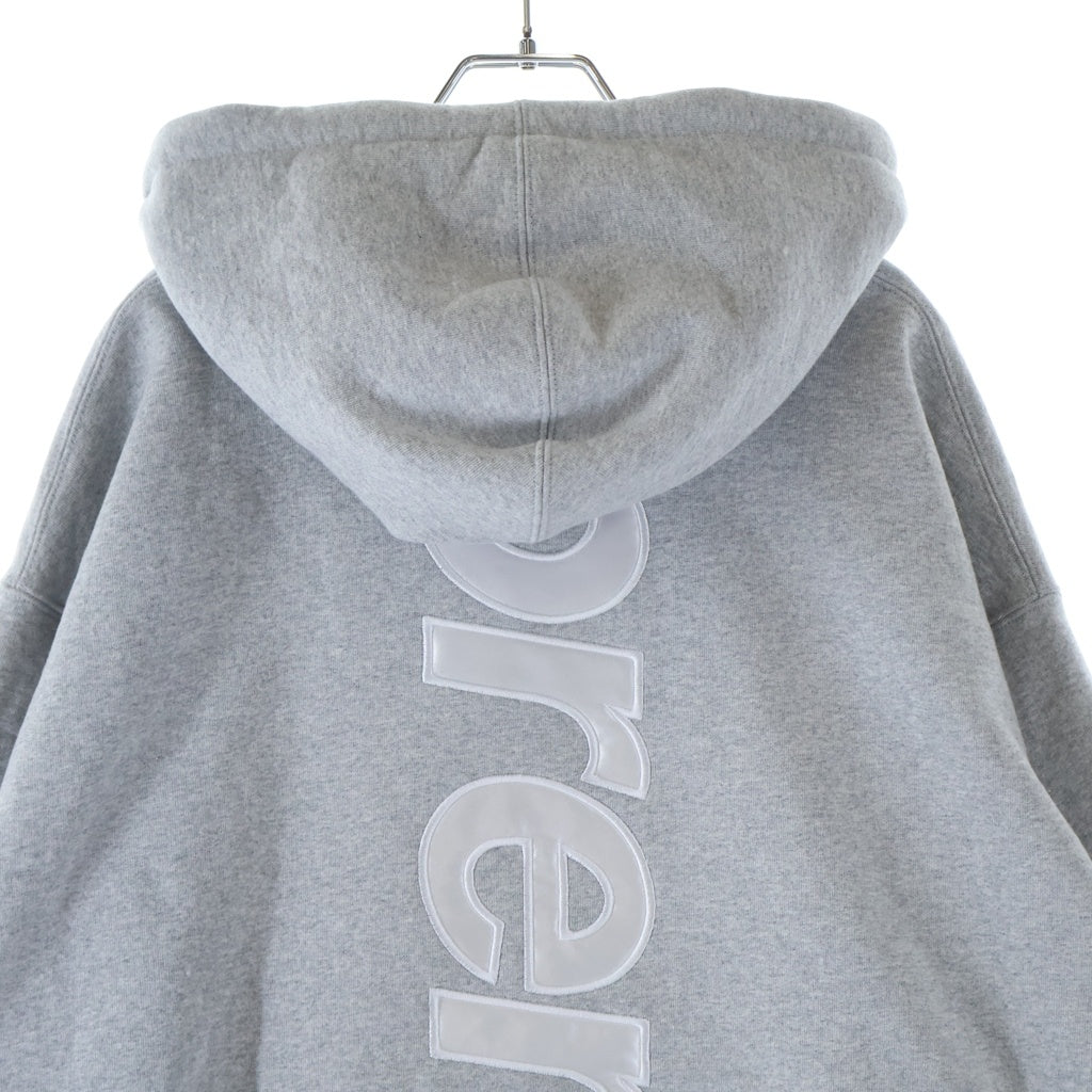SUPREME(シュプリーム) 25AW Satin Applique Hooded Sweat Shirt サテン アップリケ スウェットプルオーバーパーカー グレー
