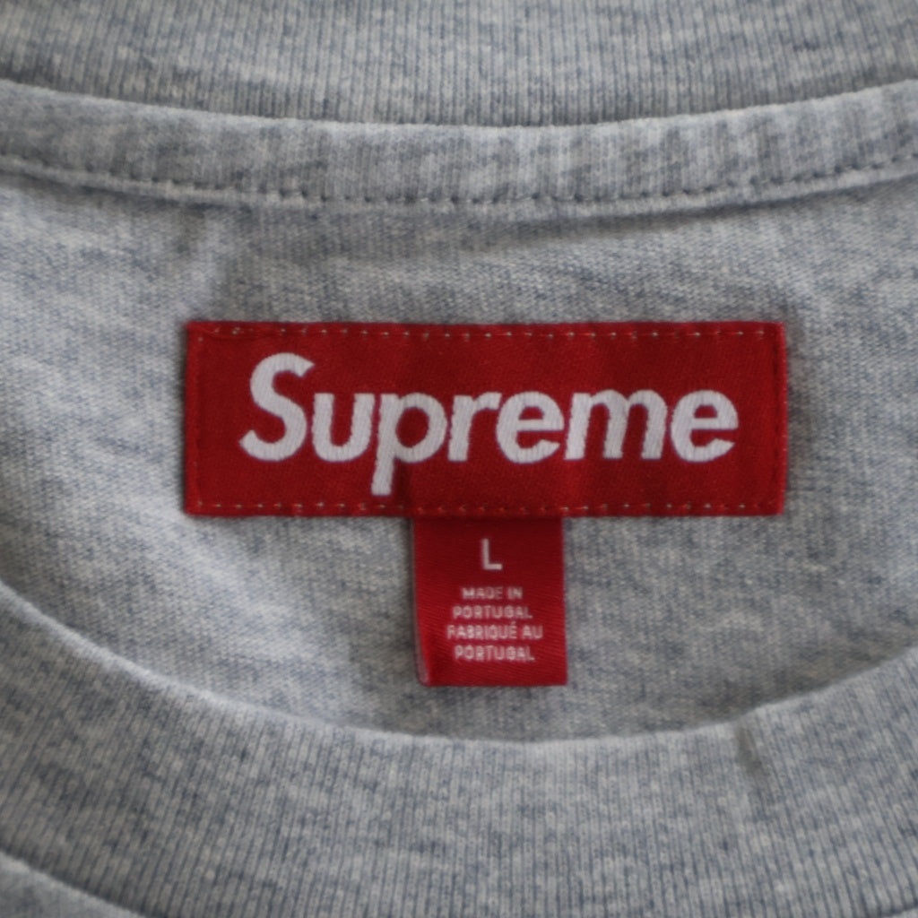 SUPREME(シュプリーム) 23AW Classic Logo S/S Top Tee クラッシック ロゴ刺繍 半袖Tシャツ カットソー グレー
