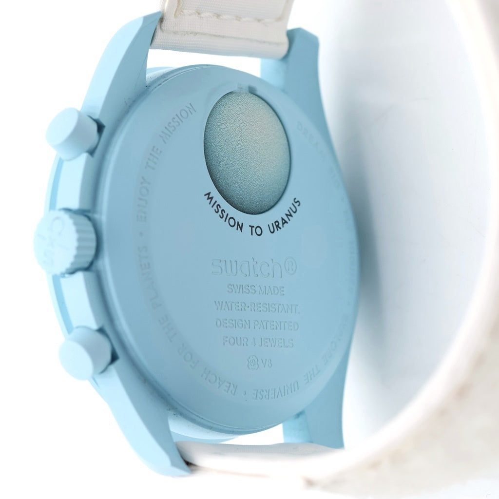 OMEGA(オメガ) ×SWATCH ムーンスウォッチ ミッショントゥザウラヌス 腕時計 ブルー/ホワイト SO33L100