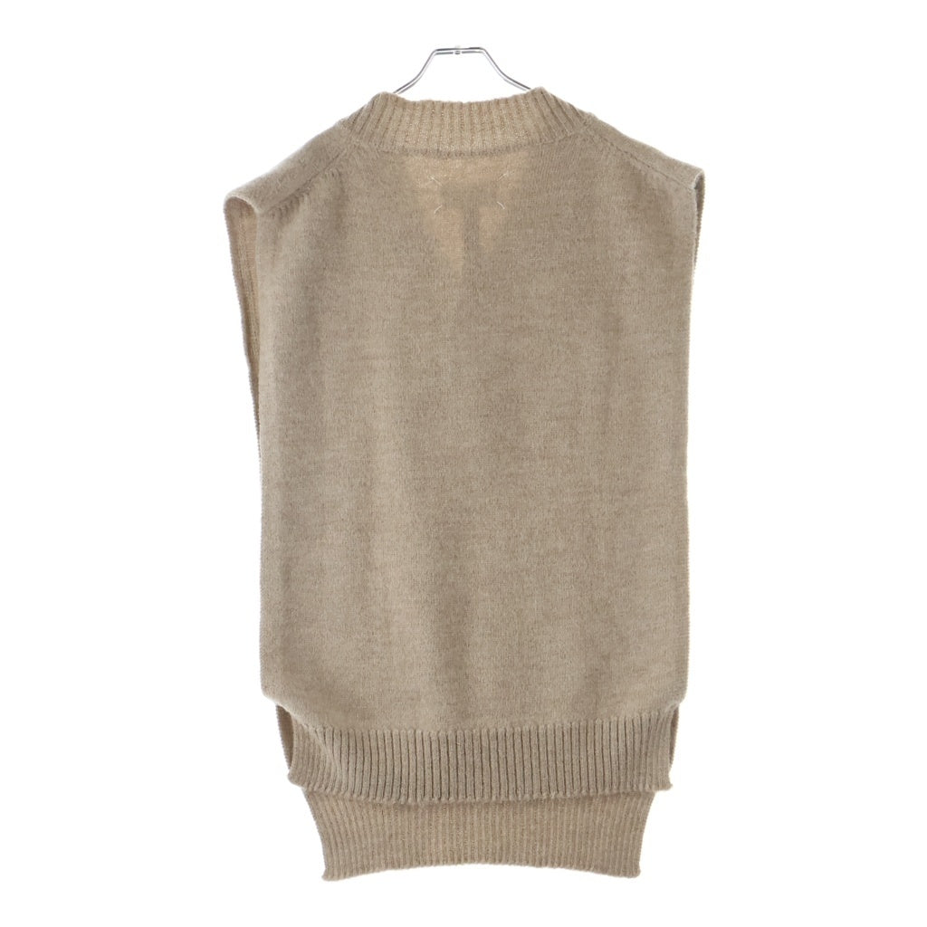 Maison Margiela(メゾンマルジェラ) 22AW Vネック ウール ニット ベスト ベージュ S50TH0057