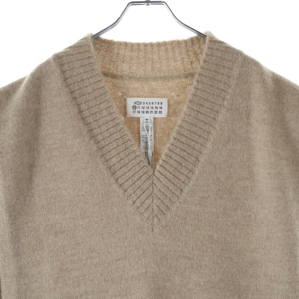 Maison Margiela(メゾンマルジェラ) 22AW Vネック ウール ニット ベスト ベージュ S50TH0057
