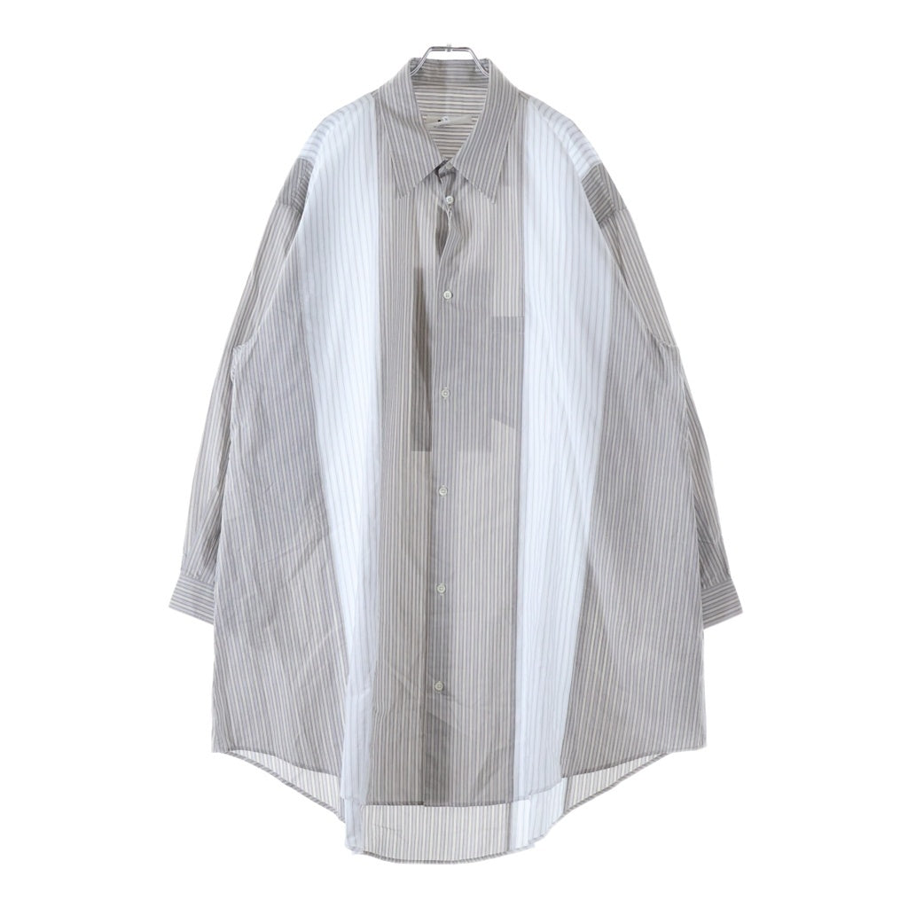 MM6 Maison Margiela(エムエムシックスメゾンマルジェラ) 23SS ストライプ ドレス 長袖 シャツ グレー S52CT0766