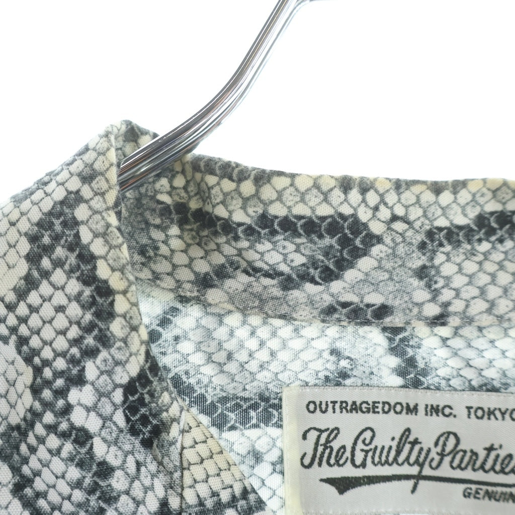 WACKO MARIA(ワコマリア) PYTHON OPEN COLLAR SHIRT パイソン オープンカラー ハワイアン 半袖 シャツ グレー