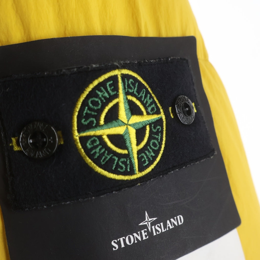 STONE ISLAND(ストーンアイランド) ロゴ ワッペン ジップアップ ダウン ジャケット イエロー 691540423