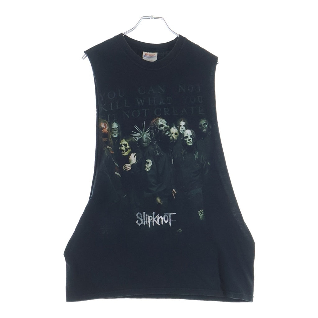 VINTAGE(ヴィンテージ) 00S VITAGE Slipknot スリップノット ノースリーブ プリント カットソー ブラック