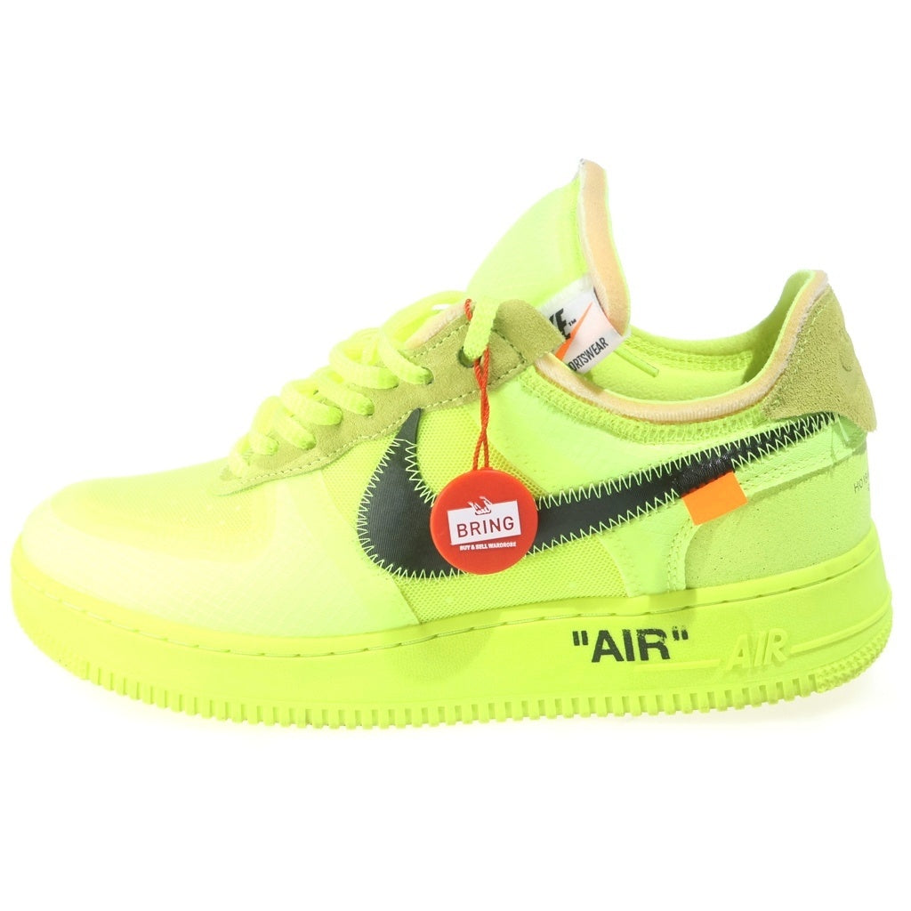NIKE(ナイキ) ×OFF-WHITE THE 10 AIR FORCE 1 LOW VOLT オフホワイト エアフォースワン ローカットスニーカー ボルト イエロー US8.5/26.5cm AO4606-700