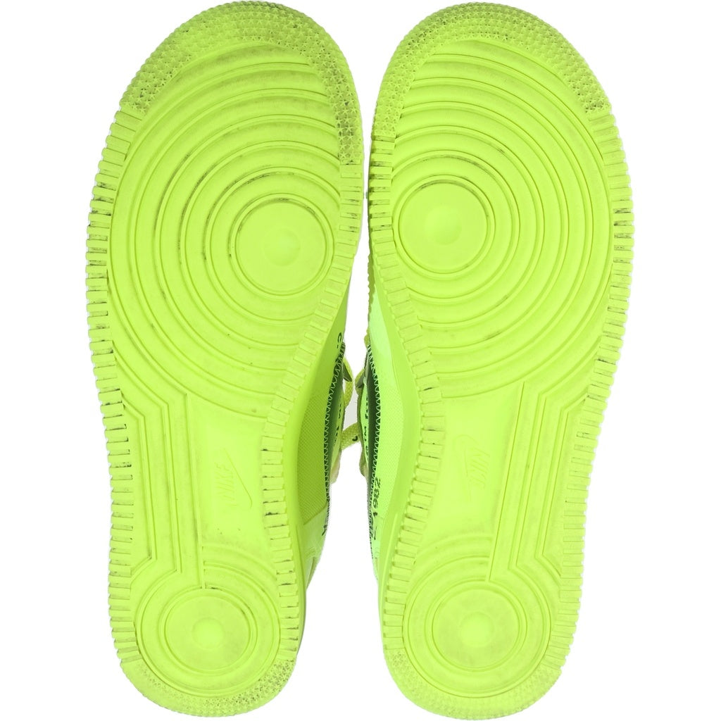 NIKE(ナイキ) ×OFF-WHITE THE 10 AIR FORCE 1 LOW VOLT オフホワイト エアフォースワン ローカットスニーカー ボルト イエロー US8.5/26.5cm AO4606-700