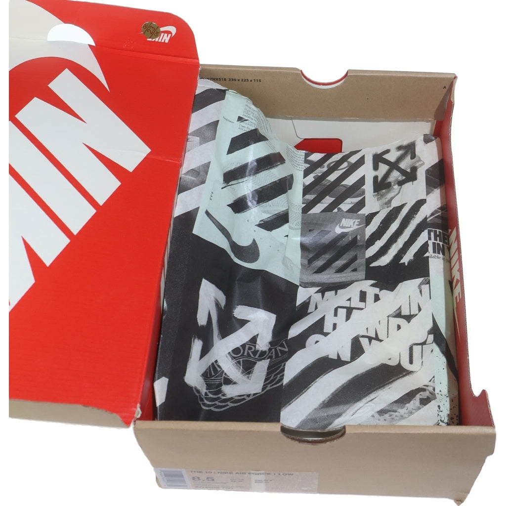 NIKE(ナイキ) ×OFF-WHITE THE 10 AIR FORCE 1 LOW VOLT オフホワイト エアフォースワン ローカットスニーカー ボルト イエロー US8.5/26.5cm AO4606-700
