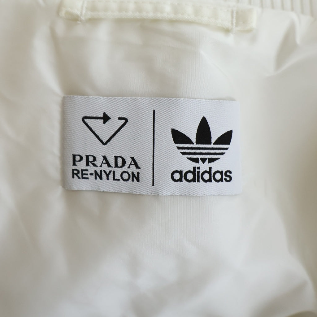 PRADA(プラダ) 21AW ×adidas RE-NYLON アディダス リナイロン トライアングルロゴ 三角プレート ボンバーブルゾン ホワイト SGB936 S212 1WQ8
