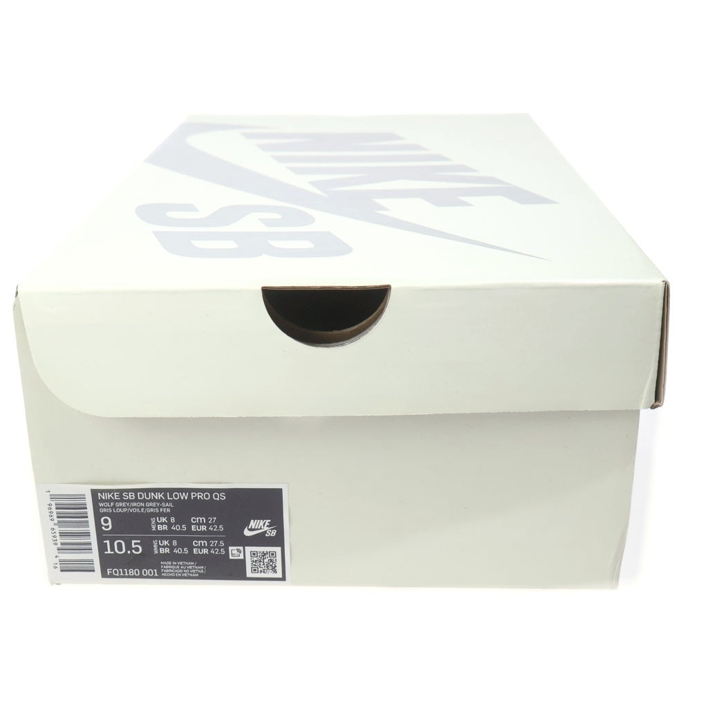 NIKE(ナイキ) ×YUTO HORIGOME DUNK LOW PRO QS FQ1180-001 堀米雄斗 ダンク プロ クイックストライク ローカットスニーカー US9/27cm ホワイト/グレー