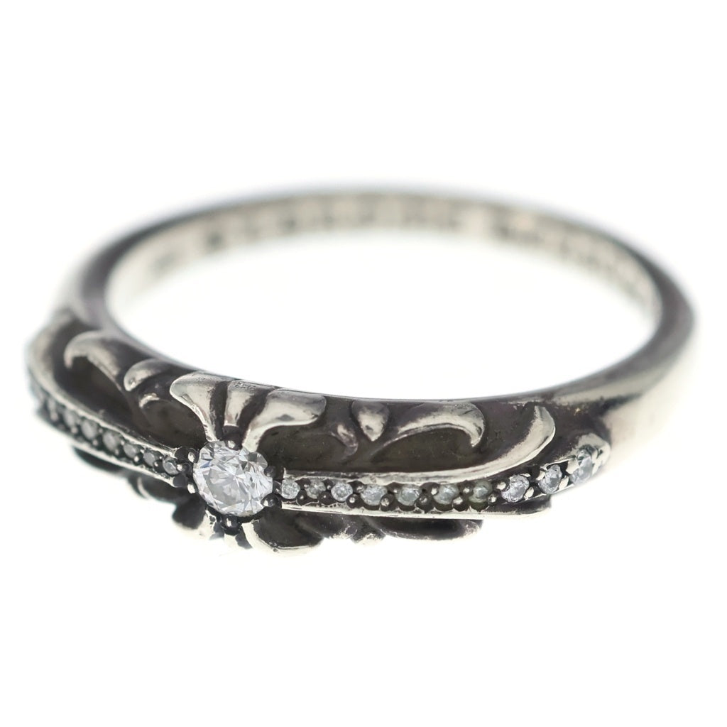 CHROME HEARTS(クロムハーツ) BABY CLSC P D ベイビークラシックフローラルクロス PAVEダイヤ シルバーリング