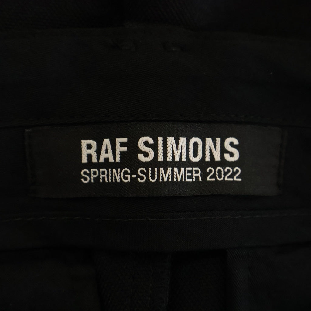 RAF SIMONS(ラフシモンズ) 22SS Skirt with single pleat Resilencer リサイレンサー プリント プリーツスカート ブラック 221-M412B レディース