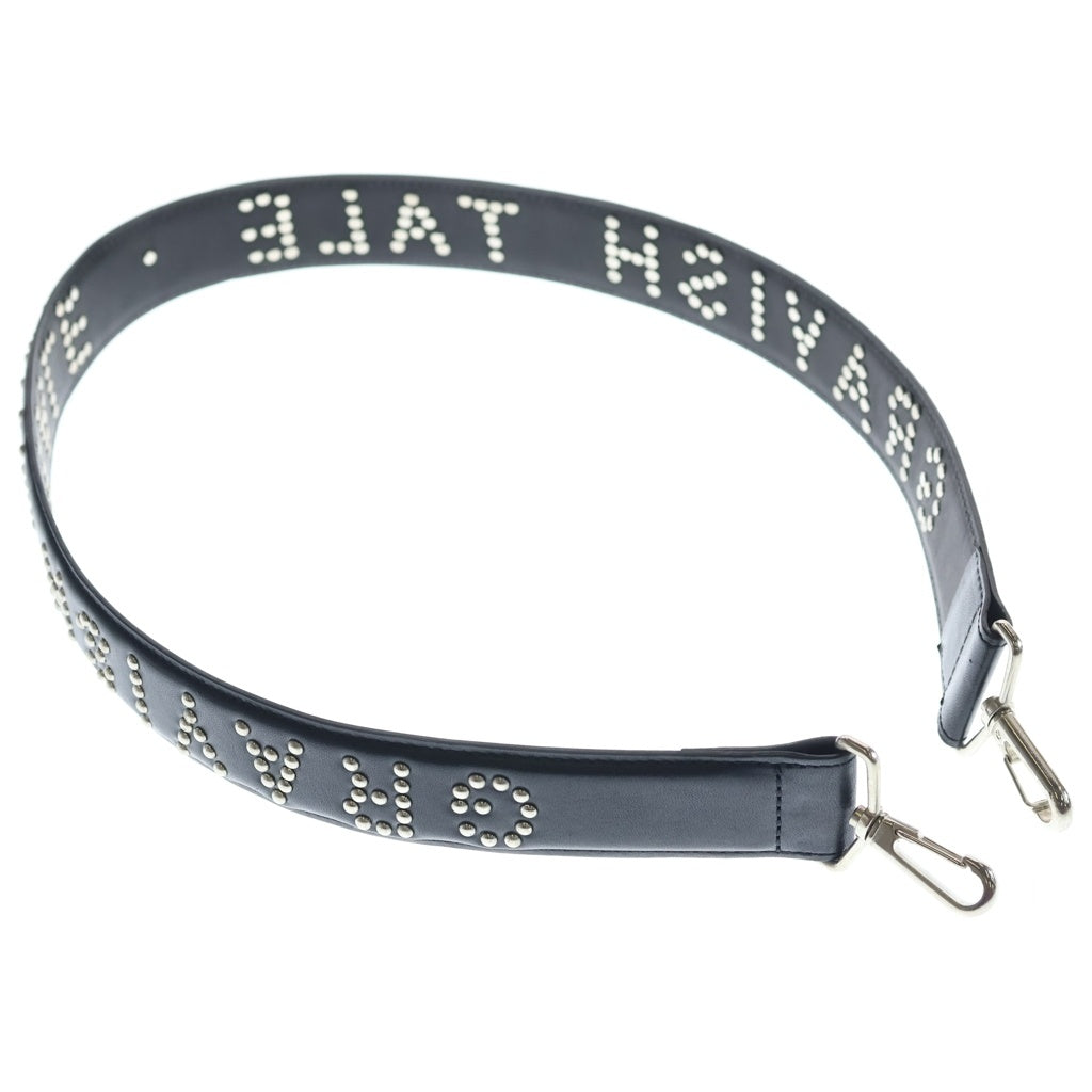 MASU(エムエーエスユー) 25SS SLOGAN LEATHER STRAP スローガンレザーショルダーストラップ ブラック M25K6OJ010 レディース