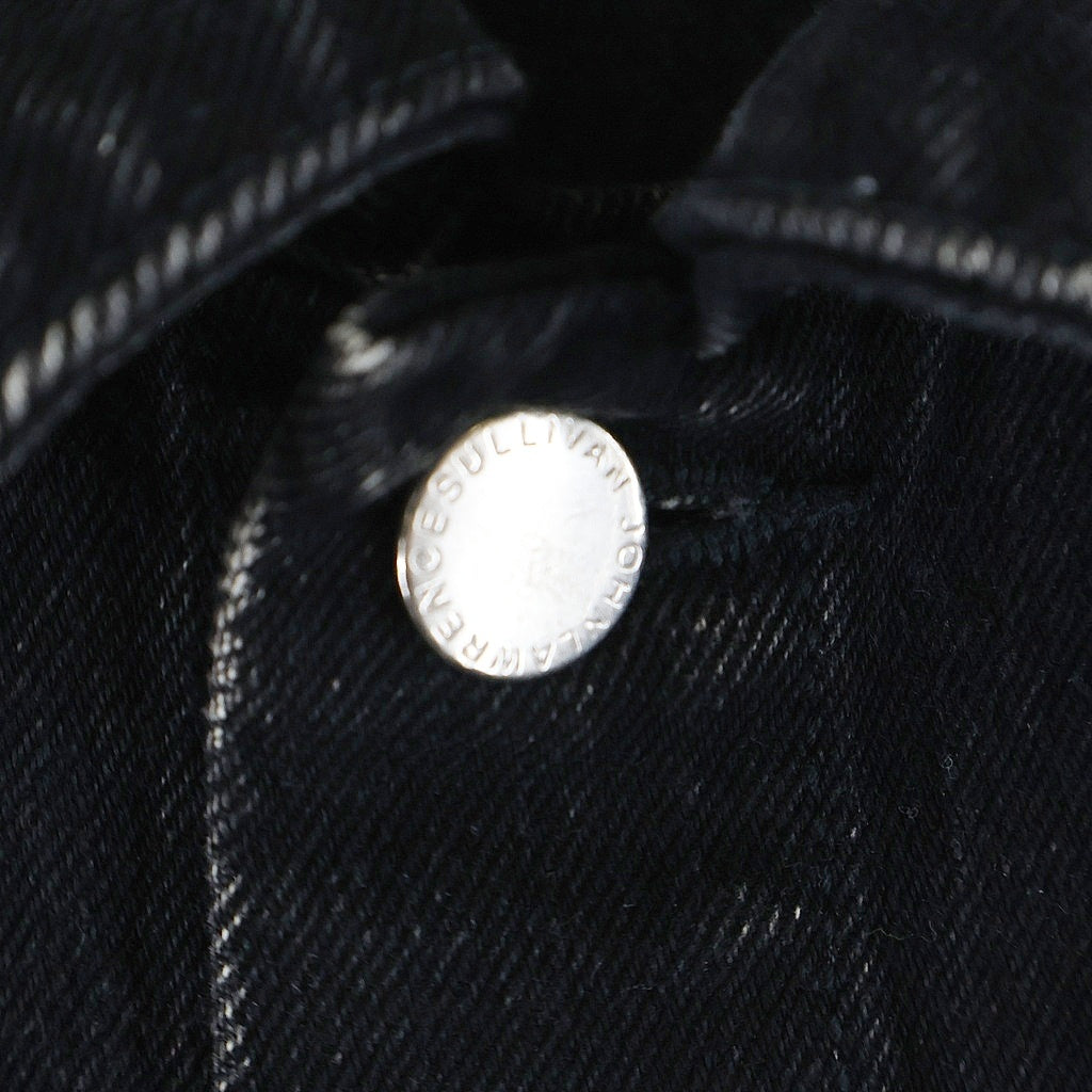 JOHN LAWRENCE SULLIVAN(ジョンローレンスサリバン) 22SS WASHED DENIM SLEEVELESS ウォッシュドデニム スリーブレスジャケット ブラック 1C023-0322-36