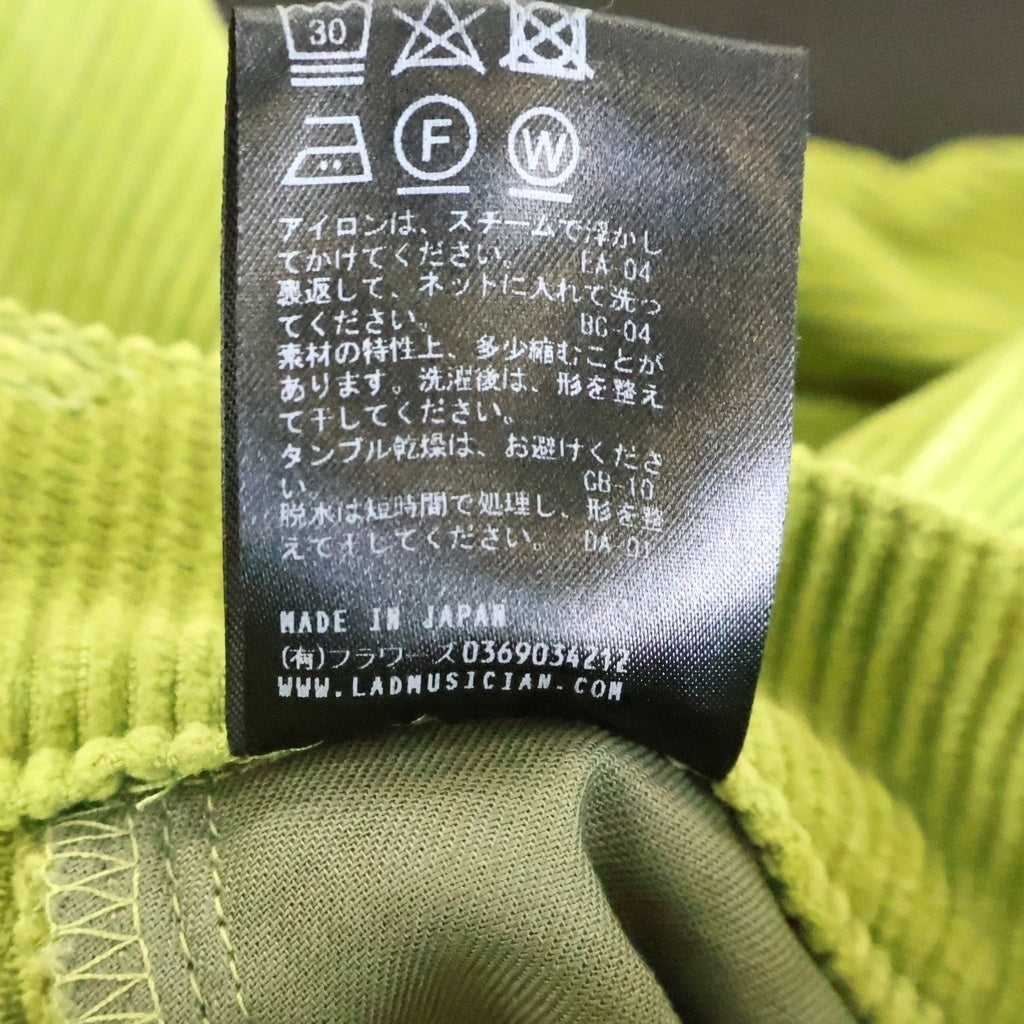 LAD MUSICIAN(ラッドミュージシャン) Corduroy Cotton Baggy Pants コーデュロイコットンバギーパンツ グリーン 2222-523