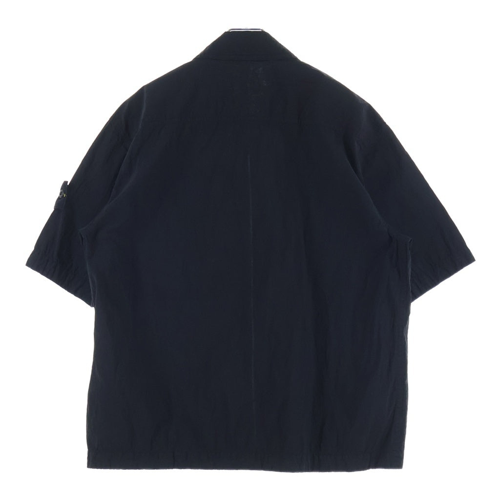 STONE ISLAND(ストーンアイランド) NYLON METAL IN ECONYL SHORT SLEEVE SHIRT ナイロン メタル 半袖 シャツ ブラック K2S151200035S0019