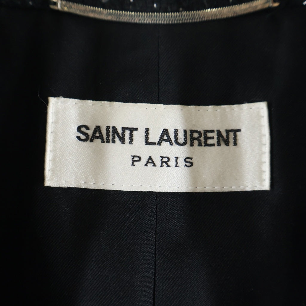 SAINT LAURENT PARIS(サンローランパリ) 20SS スパンコール 1B ウール テーラードジャケット ブラック 600331 Y1A03