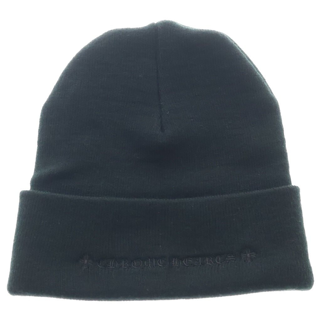 CHROME HEARTS(クロムハーツ) CH Logo Embroidery Acrylic Beanie CHロゴ刺繍ビーニー ニット帽 ブラック