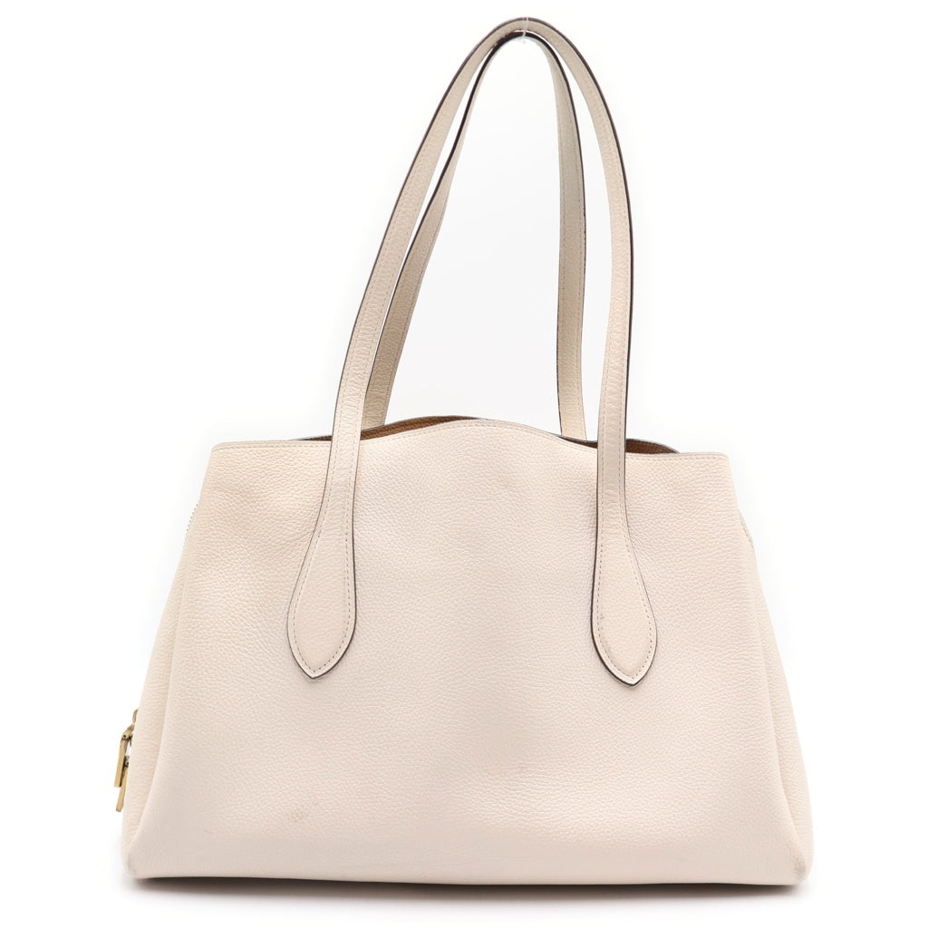COACH(コーチ) Lora Carryall Leather Tote Shoulder Bag ローラ キャリーオール トートバッグ ショルダーバッグ アイボリー 1981-88340 レディース