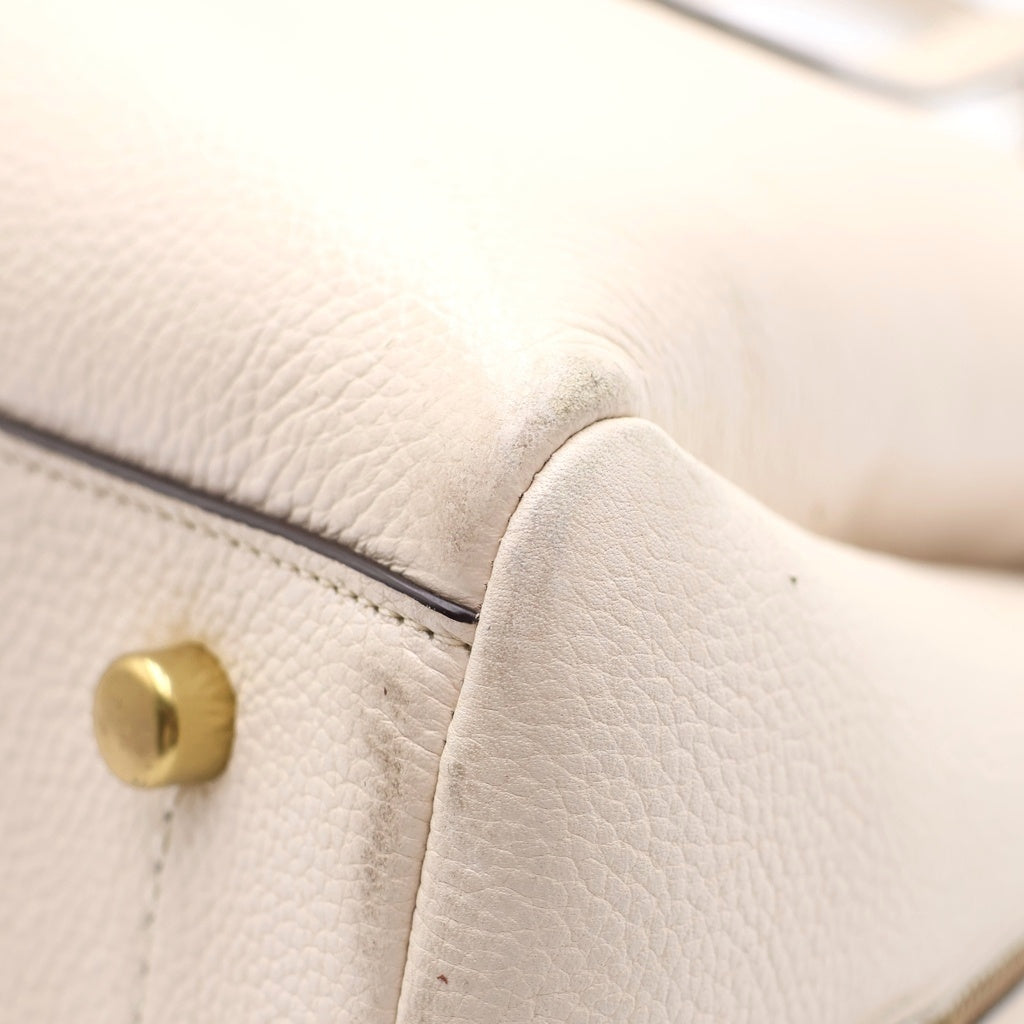 COACH(コーチ) Lora Carryall Leather Tote Shoulder Bag ローラ キャリーオール トートバッグ ショルダーバッグ アイボリー 1981-88340 レディース