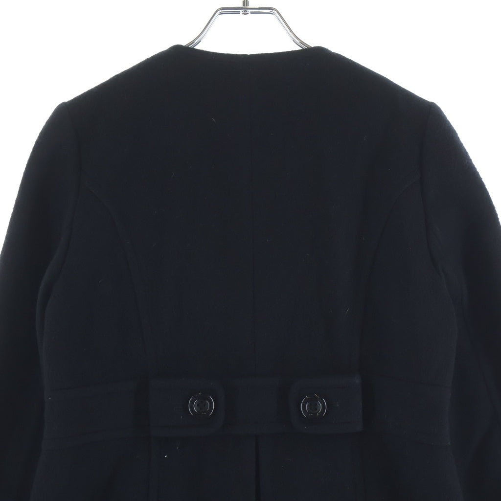 BLUE LABEL CRESTBRIDGE(ブルーレーベルクレストブリッジ) Airy Wool Beaver No Collar Coat エアリーウールビーバーノーカラーコート ブラック レディース 55B04-655-09