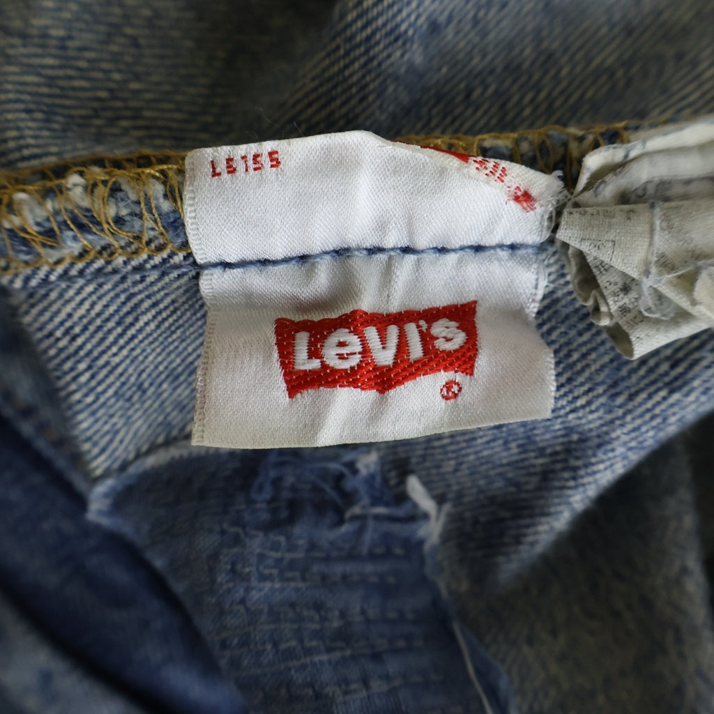 Levi's(リーバイス) ×STUSSY 501 ステューシー ダメージ加工 ボタンフライ ストレート デニムパンツ インディゴ