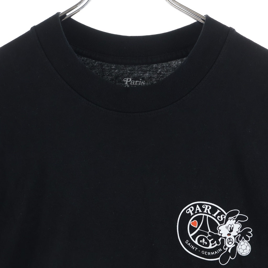 VERDY(ベルディ) ×Paris Saint-Germain/PSG 22-071-350-0030-1-0 プリント クルーネック半袖Tシャツカットソー ブラック