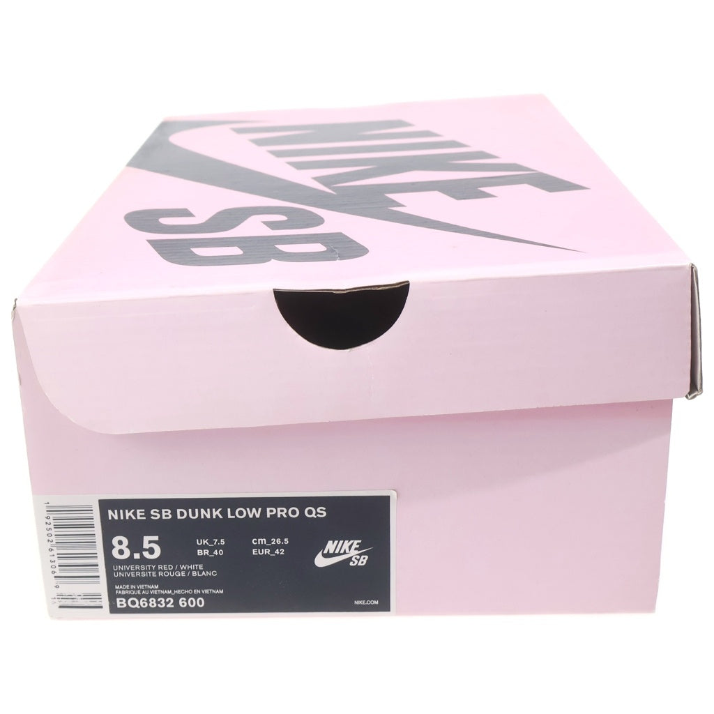 NIKE(ナイキ) ×Girls Don't Cry SB DUNK LOW PRO QS BQ6832-600×ガールズ ドント クライ SB ダンク ロー プロ QS ローカットスニーカー レッド US8.5/26.5cm