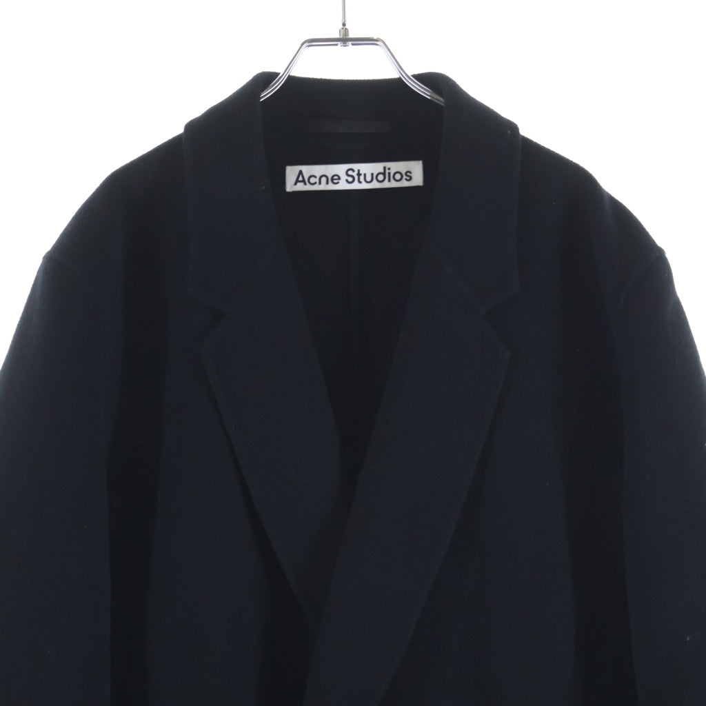 Acne Studios(アクネ ストゥディオズ) Single-breasted wool coat ウール コート ブラック B90768