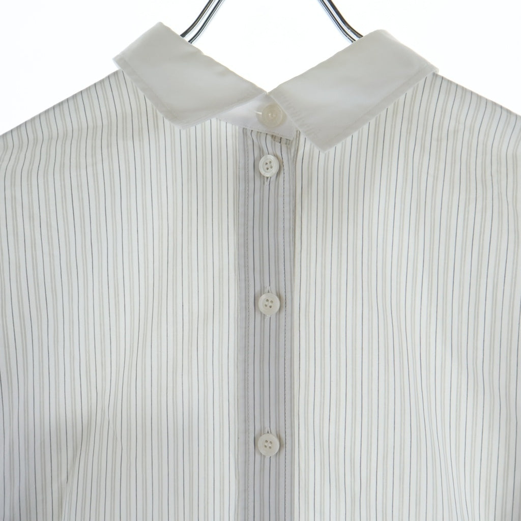 Acne Studios(アクネ ストゥディオズ) 24SS Striped Butto Up Shirt ストライプボタンアップ長袖シャツ ホワイト レディース AC0663