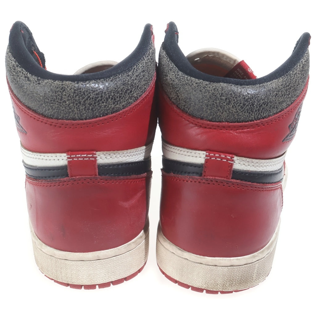 NIKE(ナイキ) AIR JORDAN 1 HIGH OG LOST & FOUND CHICAGO DZ5485-612 エアジョーダン1 ロスト&ファウンド ハイカットスニーカー US10/28cm ブラック/ホワイト/レッド